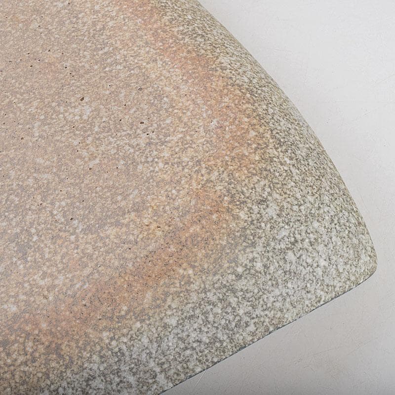 丹波焼　珀耀窯　清水一ニ作　吹泥金彩流文　長形皿　共布共箱　C　R9159B