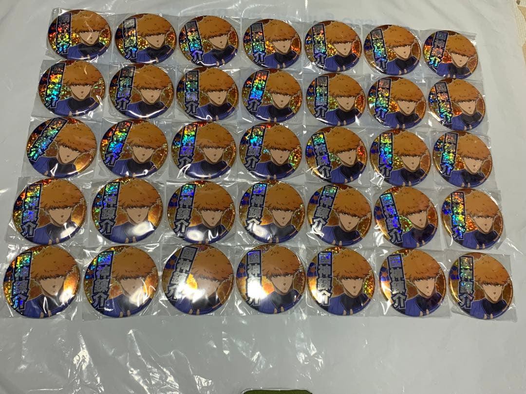 新品未使用 國神練介35枚セット ブルーロック ホログラム応援缶バッジ