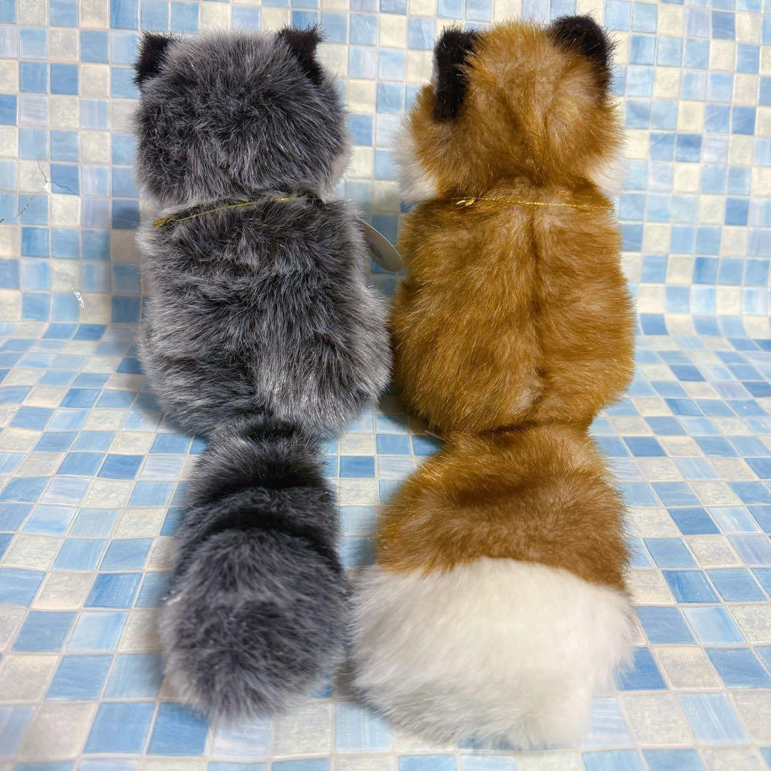 吉徳　あらいぐま　アライグマ　キツネ　ぬいぐるみ　 ファインサクセス　2点セット