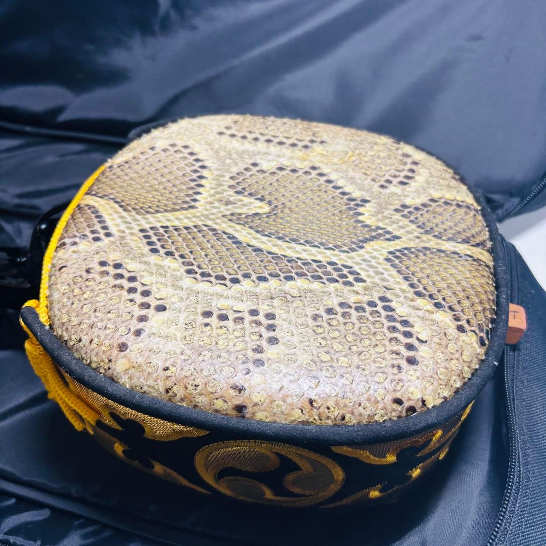 【美品】沖縄 三線 本蛇皮 三味線 ケース付き 初心者 入門