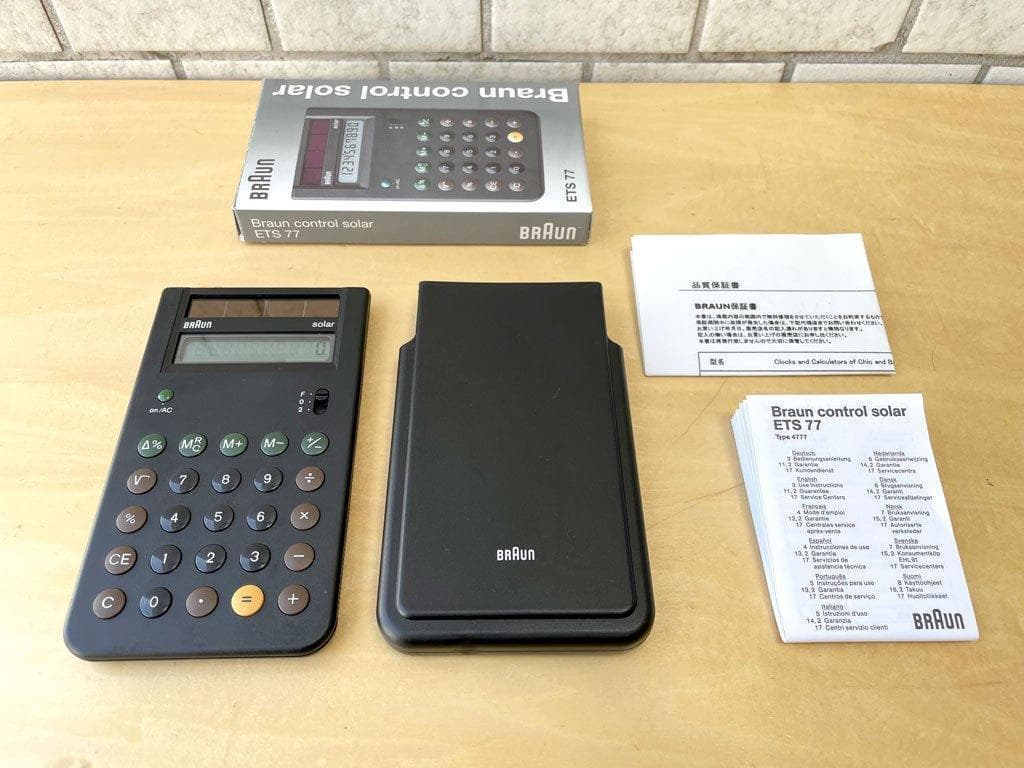 ブラウン BRAUN ソーラー電卓 ETS77 ブラック 廃番 テッドストック