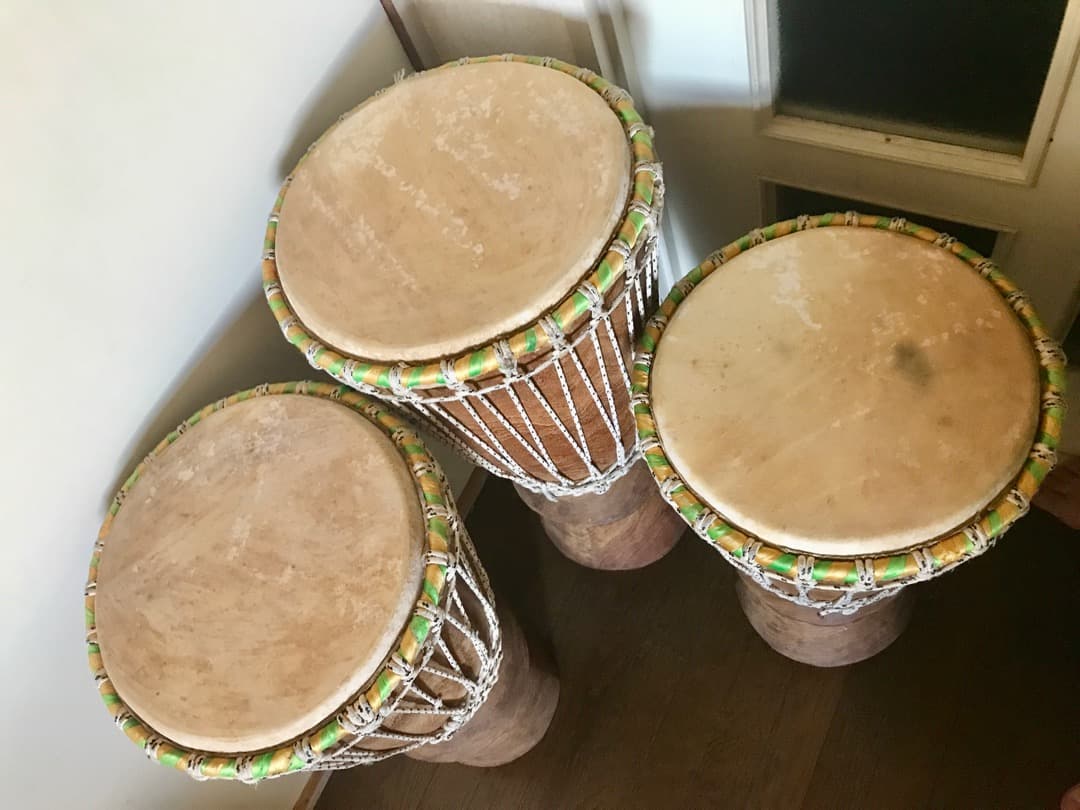 ブガラブ 3本セット 西アフリカパーカッション 本場のセネガル産 ジャンベ