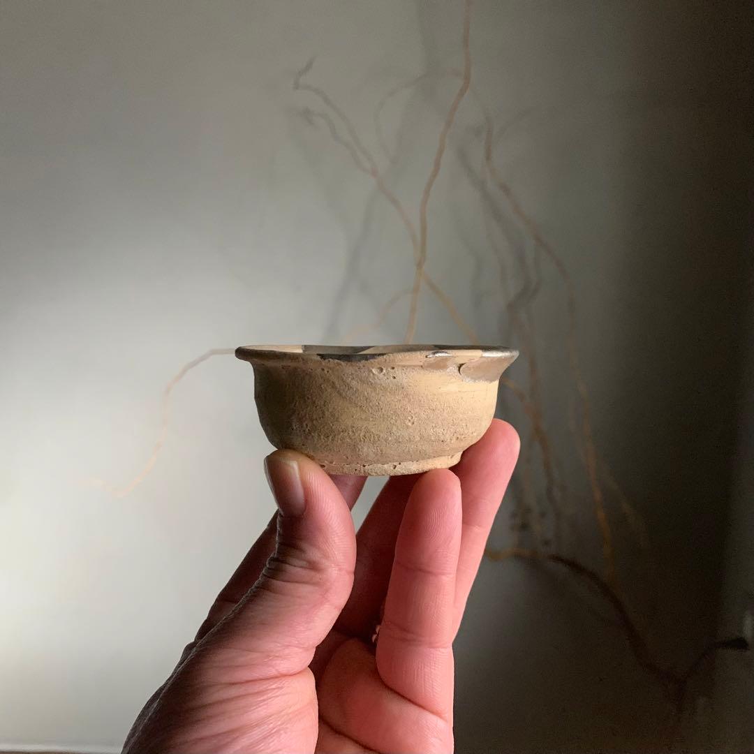 無地志野盃 桃山〜江戸初 古美術 志野 盃 ぐい呑み 古道具 アンティーク 陶片