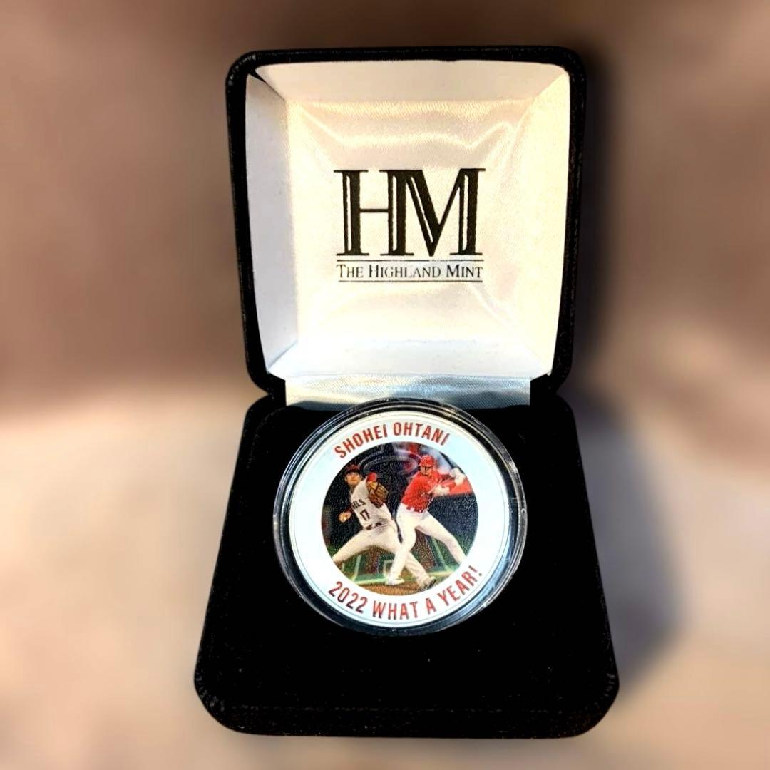 純銀　大谷翔平　2022　二刀流新記録記念メダル　WHAT A YEAR！