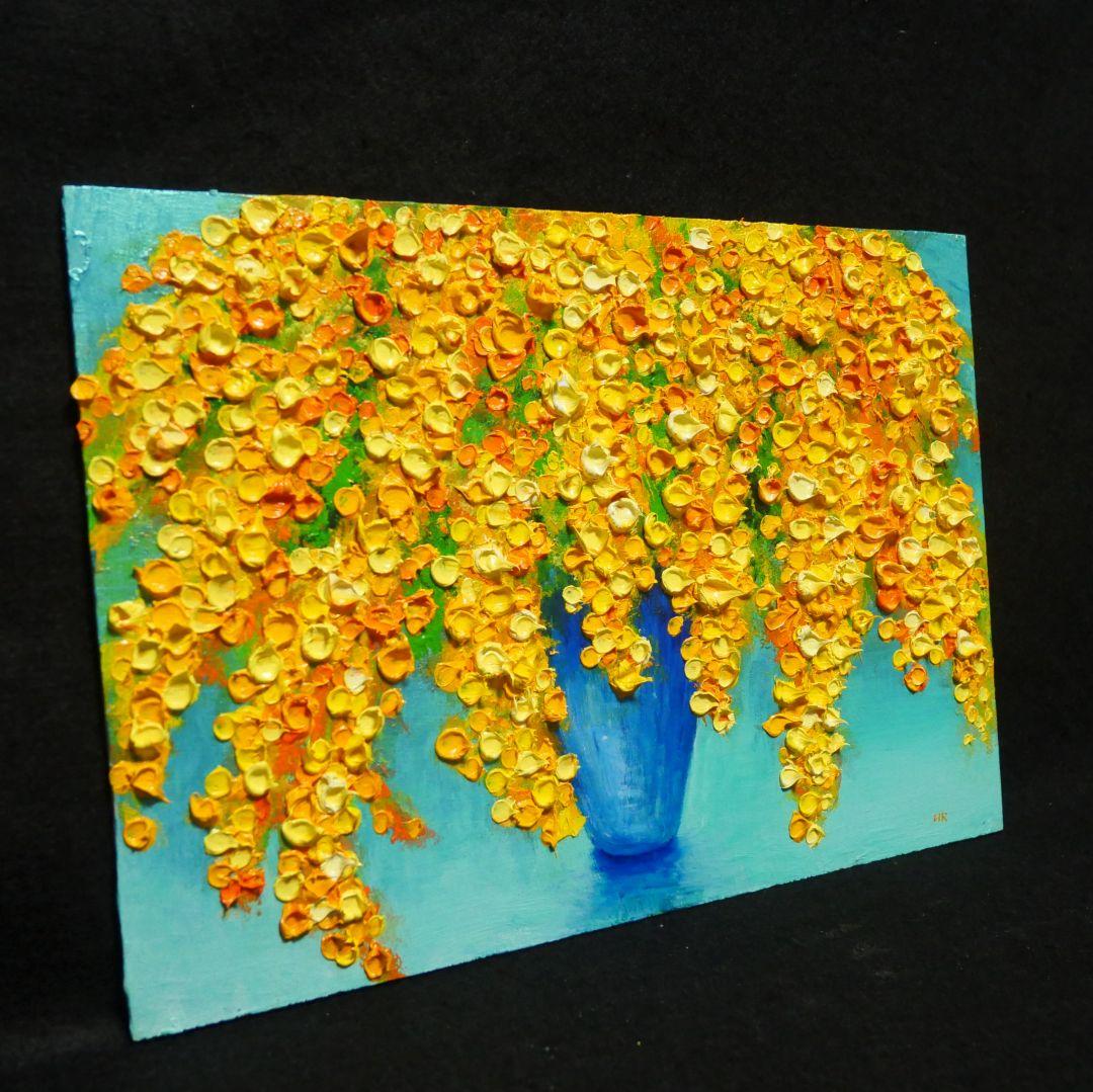 油絵 油彩 油彩画 絵 絵画【ミモザ】