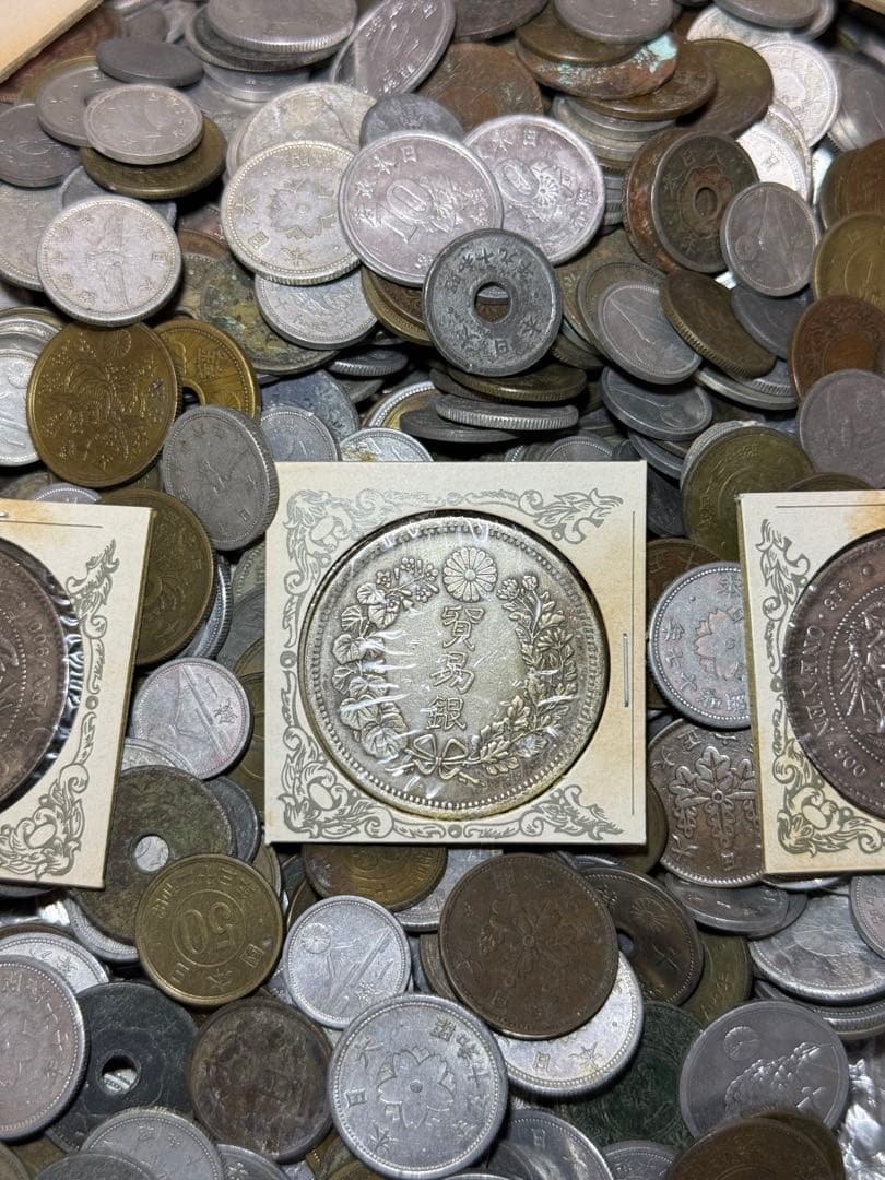 銀貨 古銭 硬貨 日本古銭 雑銭まとめ　2.0kg以上