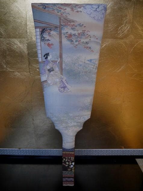 古布江戸縮緬 羽子板 元禄美人 在銘