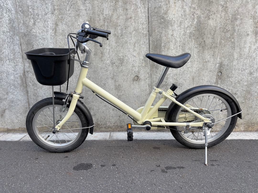 無印良品　16型子供自転車　白
