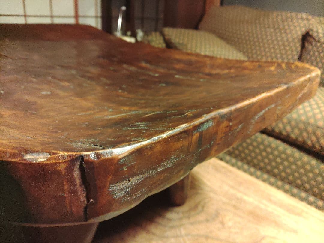 Poinciana様　アフリカ民芸品　無垢　座卓　テーブル　天然木　ヴィンテージ