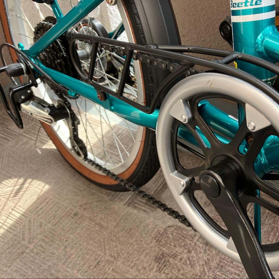 【美品】奈良〜関西圏引き渡し　20インチ フォルクスワーゲン　グリーン　自転車