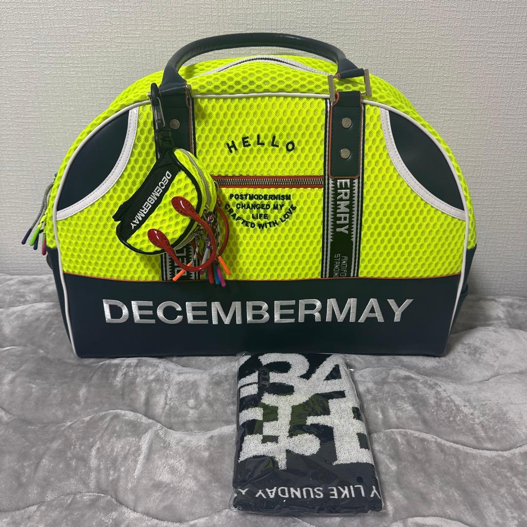最終価格　新品　DECEMBERMAY イエロー ゴルフバッグ　ポーチ　タオル