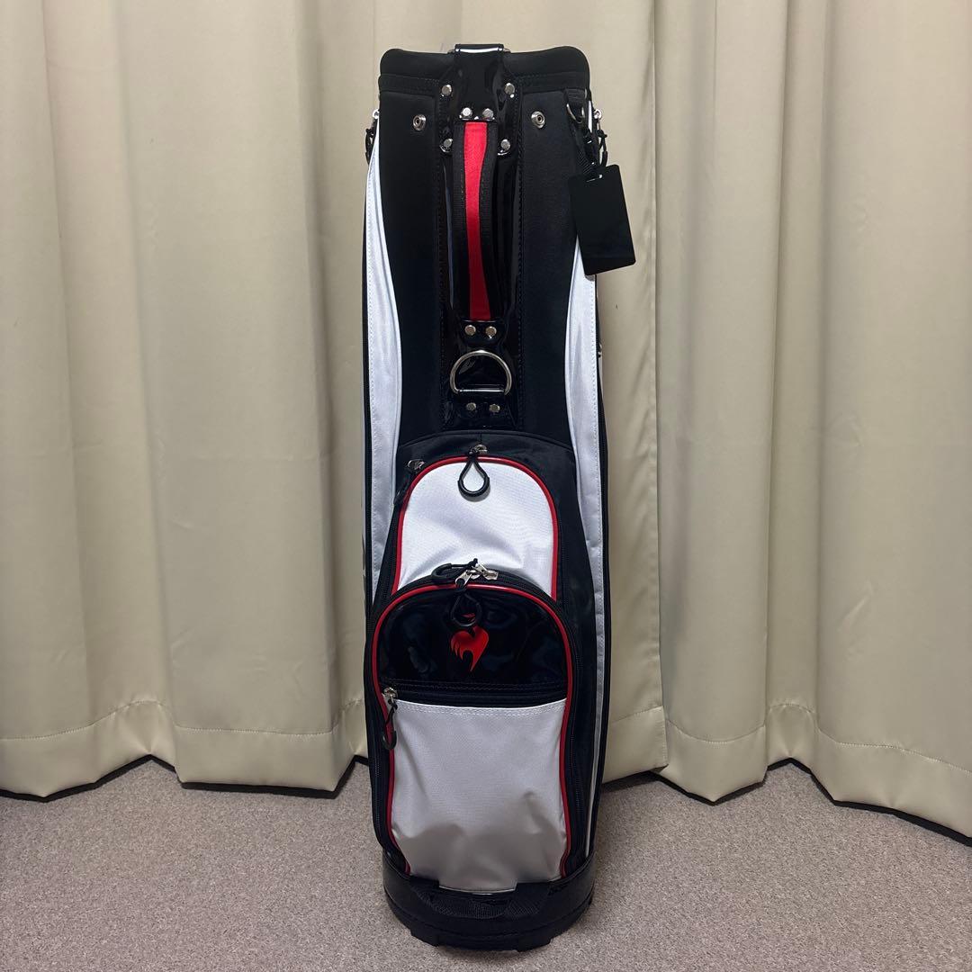 le coq sportif キャディバッグ ホワイト/ブラック/レッド