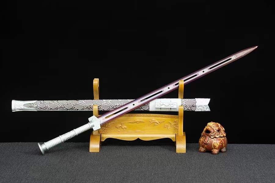 古兵器   武具　刀装具　日本刀　模造刀   居合刀 氷魂-紫閻漢剣 直刀
