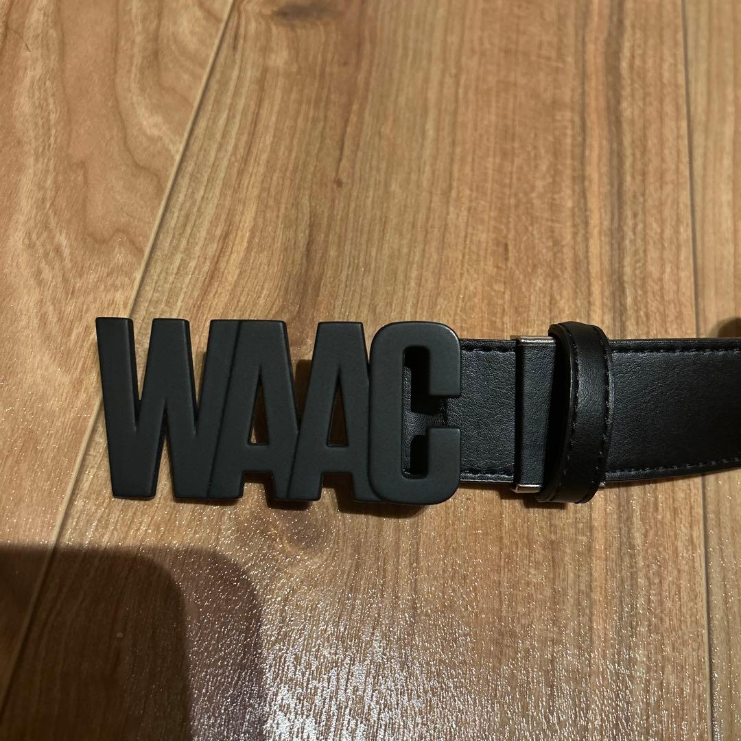 美品　ワック ベルト 黒 ロゴバックル レディース メンズ　ゴルフWAAC