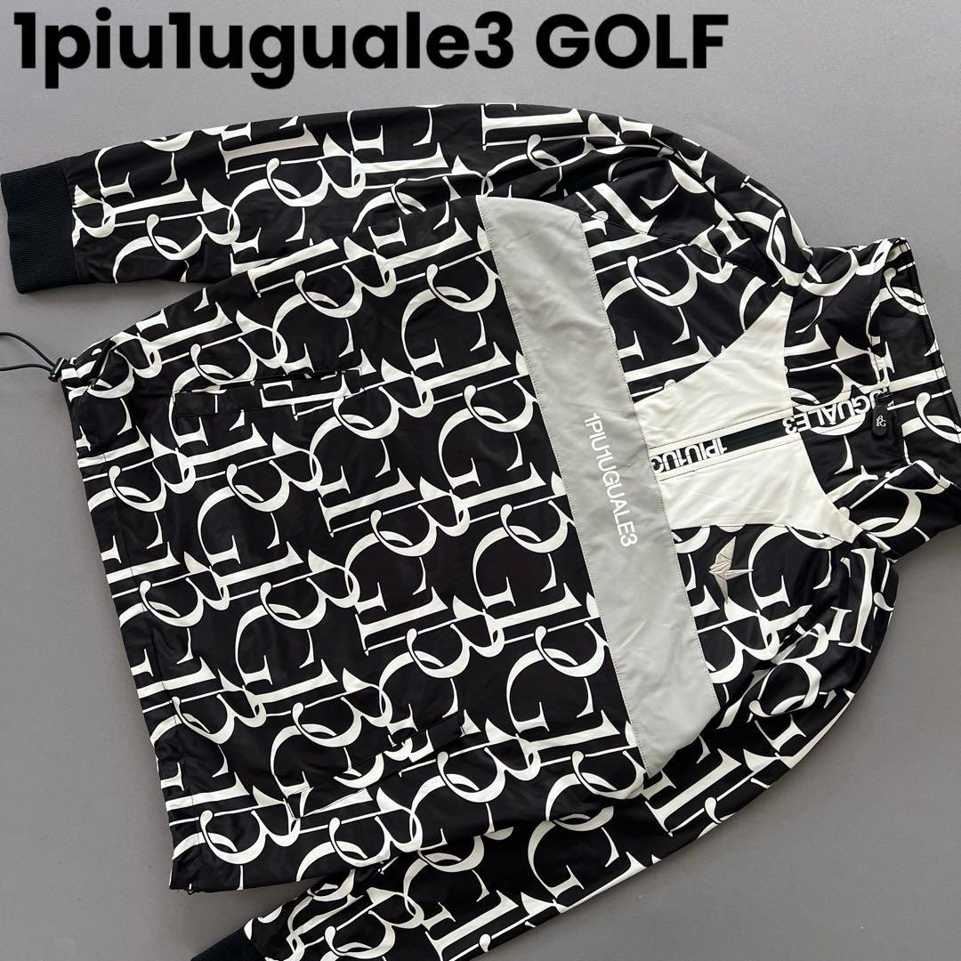 1piu1uguale3 GOLF ナイロンジャケット　総柄　ブルゾン　ゴルフ
