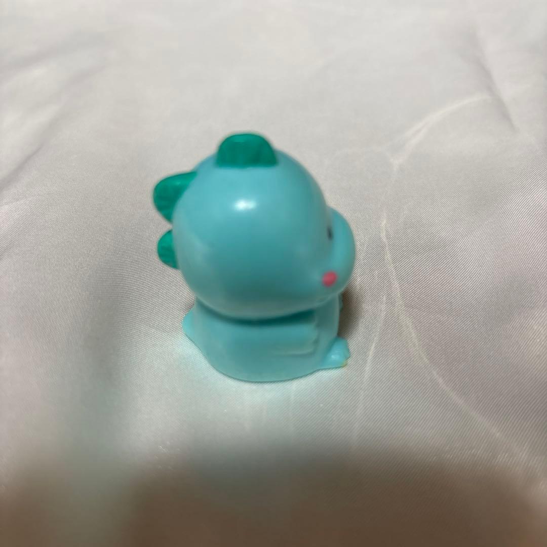 モンスターらんど　明治製菓　レトロ　食玩　恐竜　水色　指人形　当時物