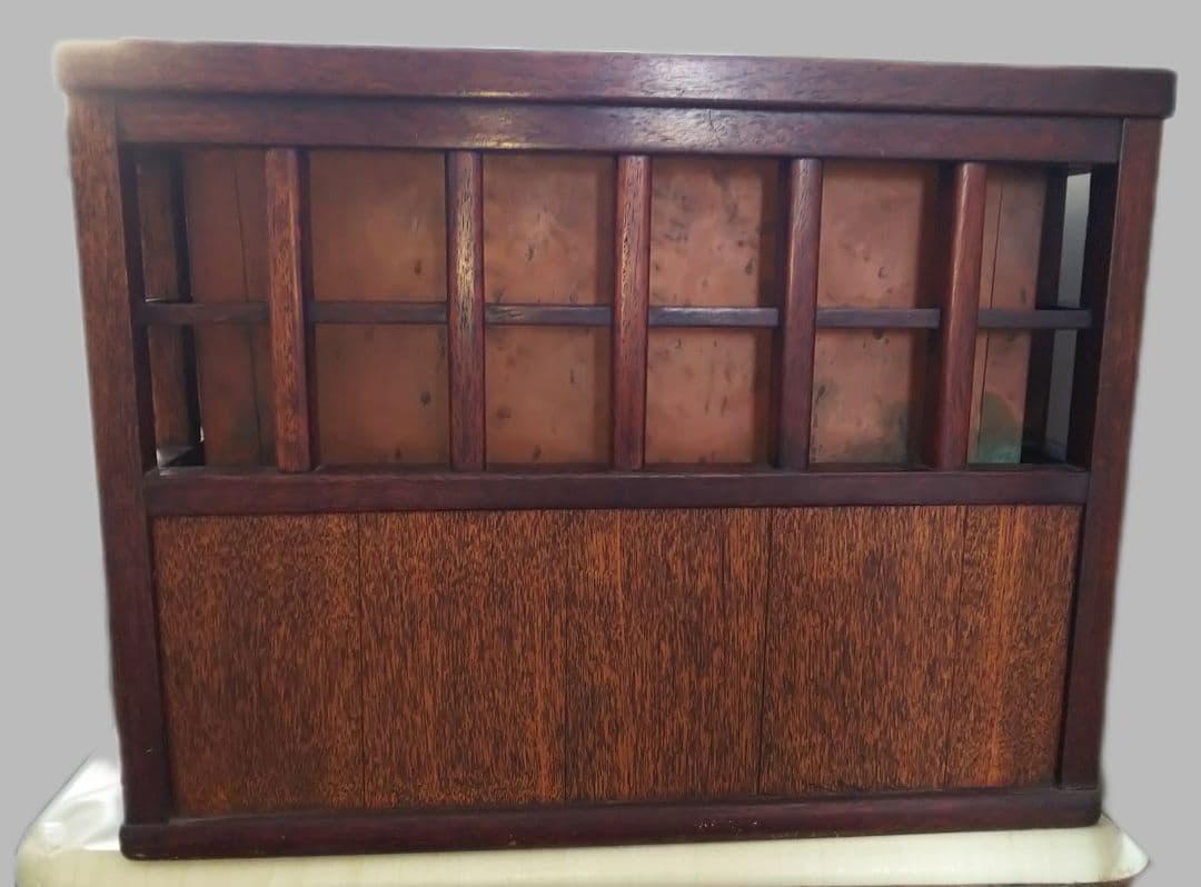 【匿名配送＆送料込】木製　箱火鉢 アンティーク 古道具　手あぶり