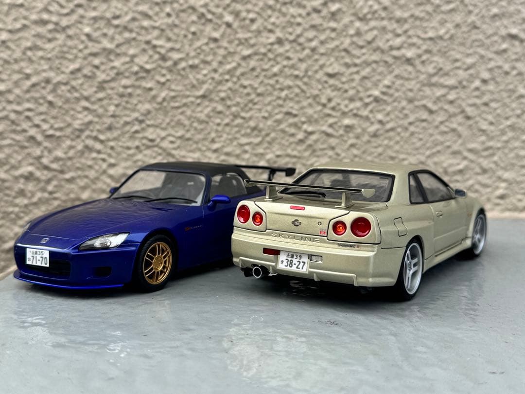 S2000 スカイラインR34 1/24プラモデル完成品 頭文字D