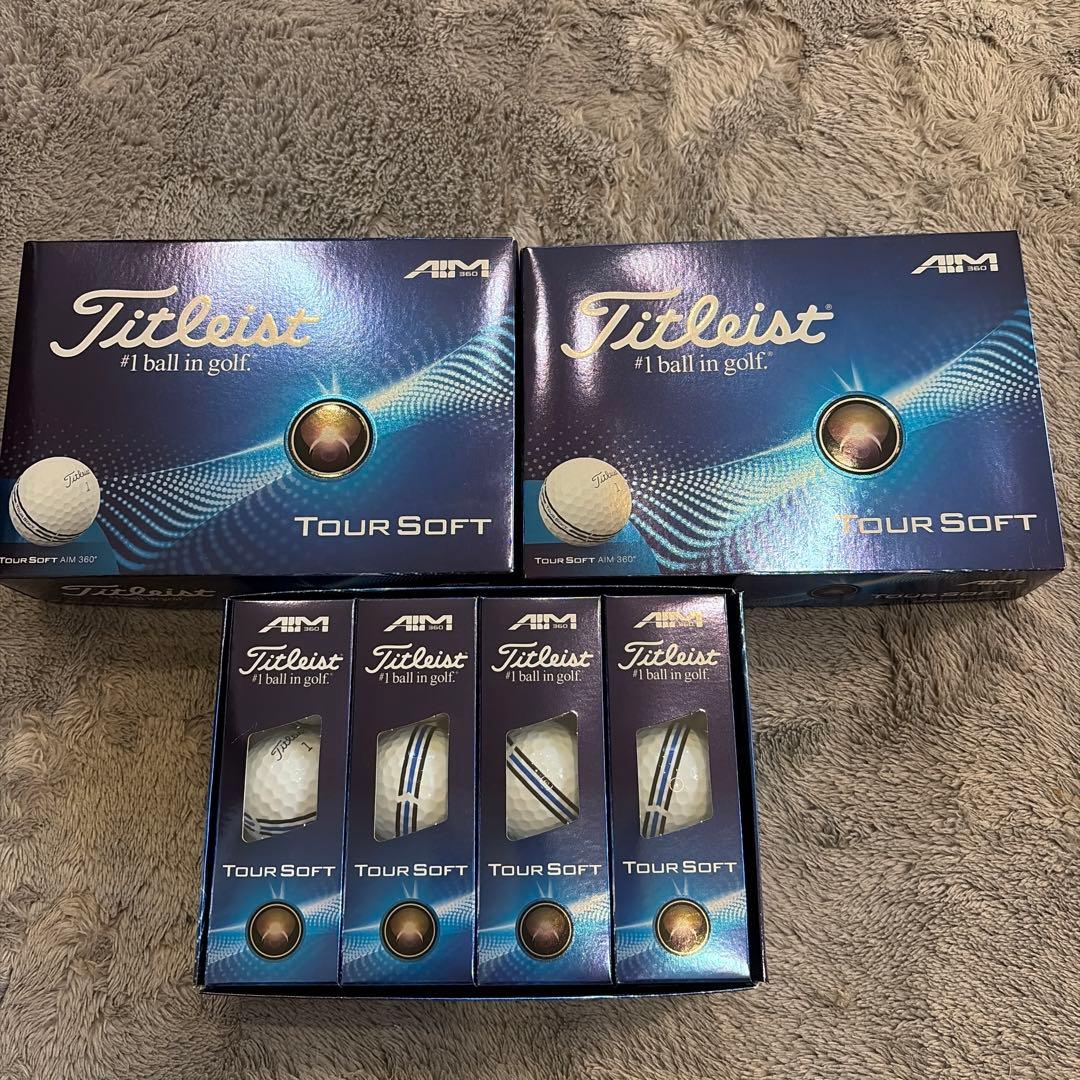 ★新品★タイトリスト ツアーソフトエイム360 ホワイト 3ダース　おまけ付き