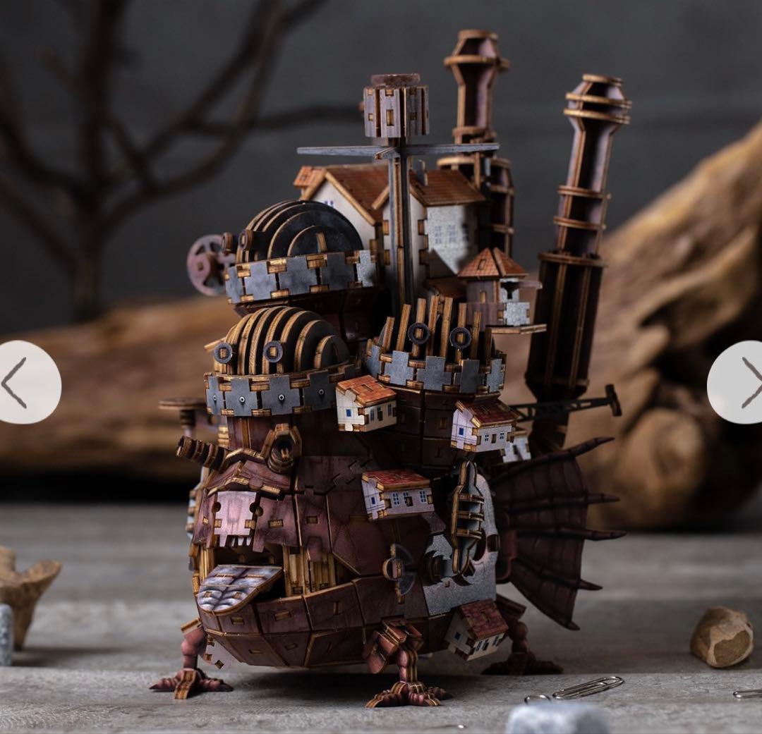 ジブリ　ki-gu-mi Wooden Art ハウルの動く城　カラーver.