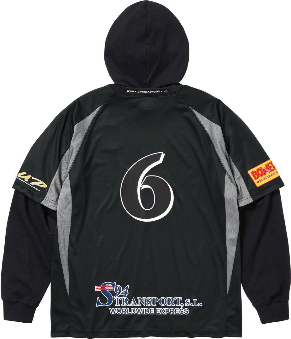 ウェア Supreme Hooded Soccer Jersey black 23FW