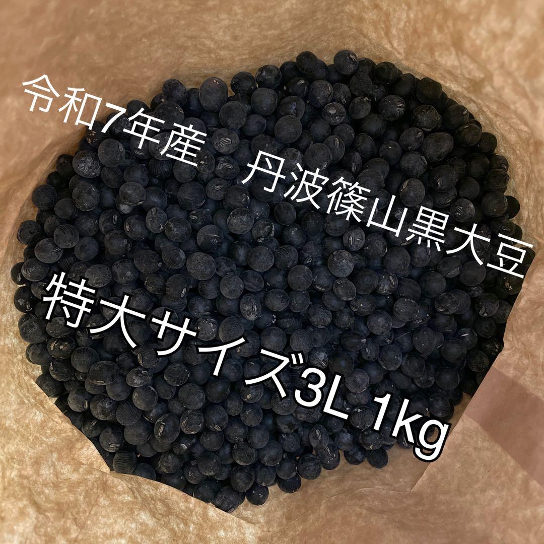 令和7年産　丹波篠山黒大豆　特大サイズ3Ｌ　1kg