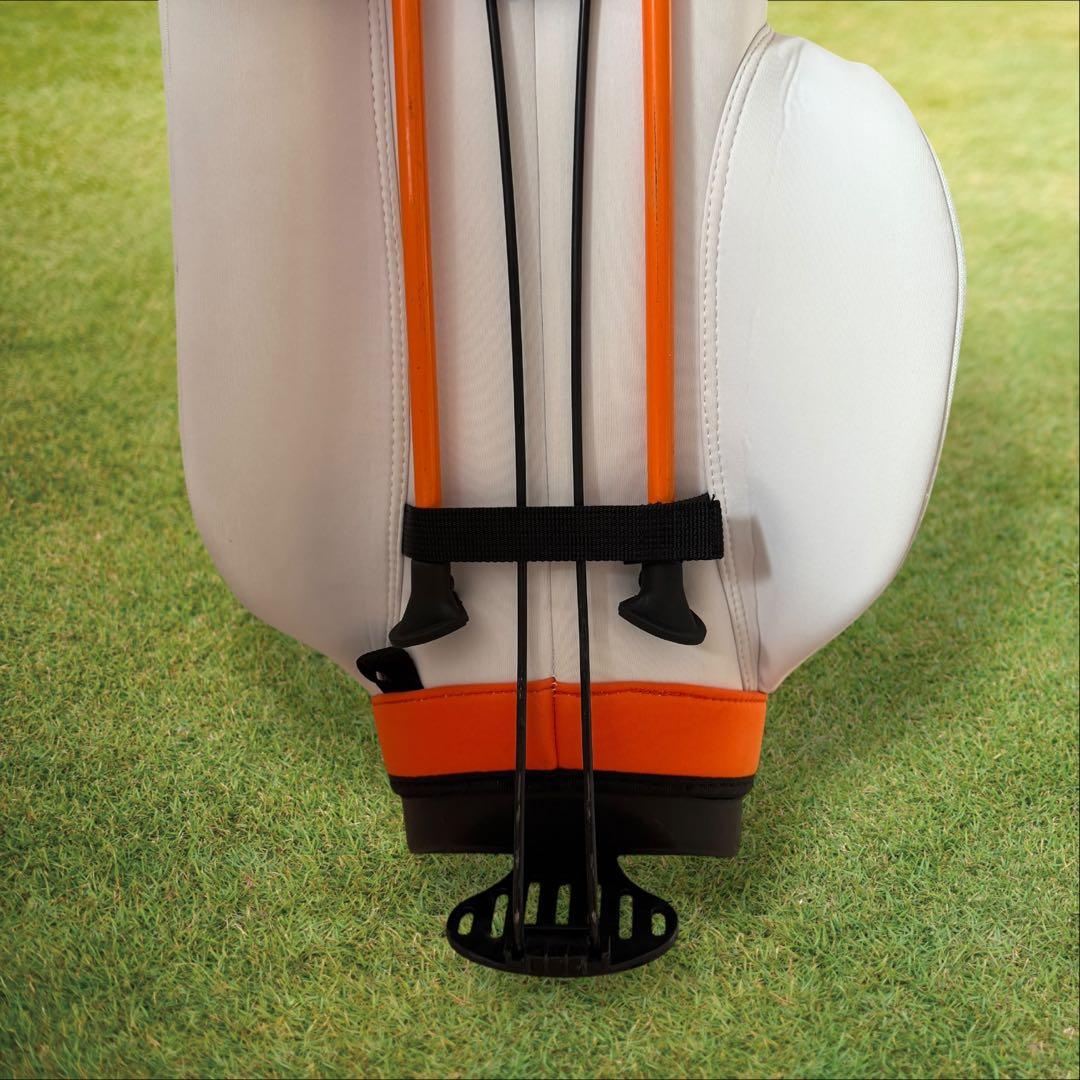 WAAC ワック　キャディバッグ　3点ショルダー　スタンド式　軽量　白