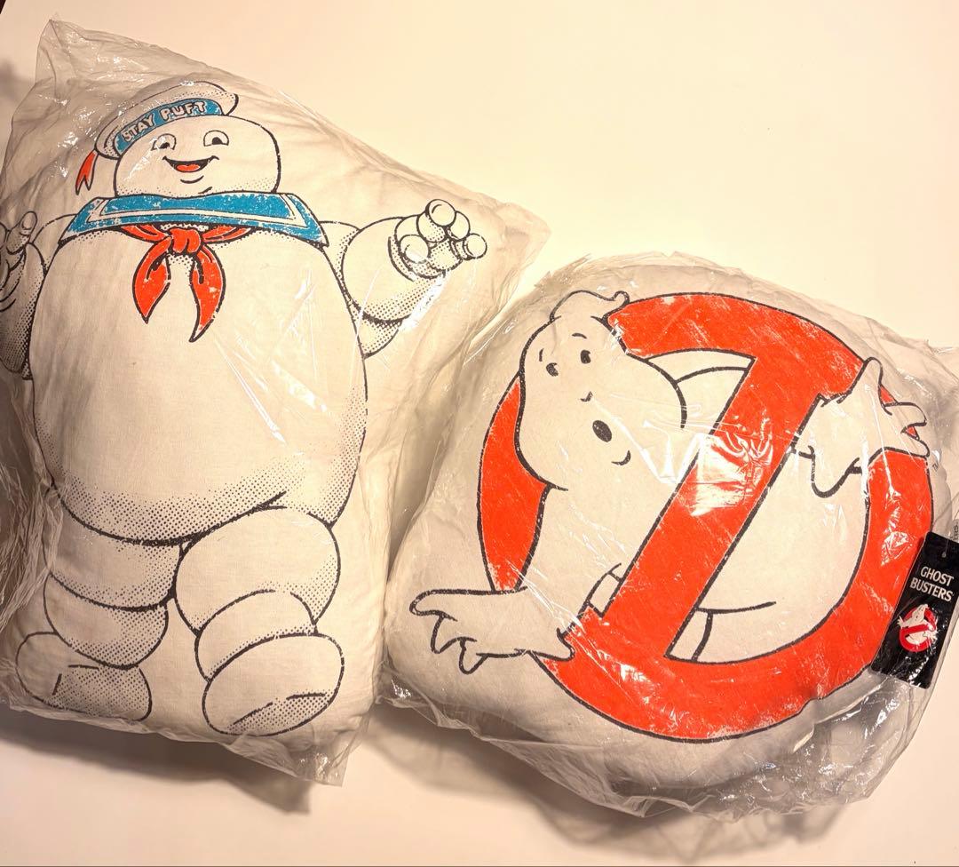 ゴーストバスターズ マシュマロマン＋ロゴ柄 クッション 2種セット 未使用