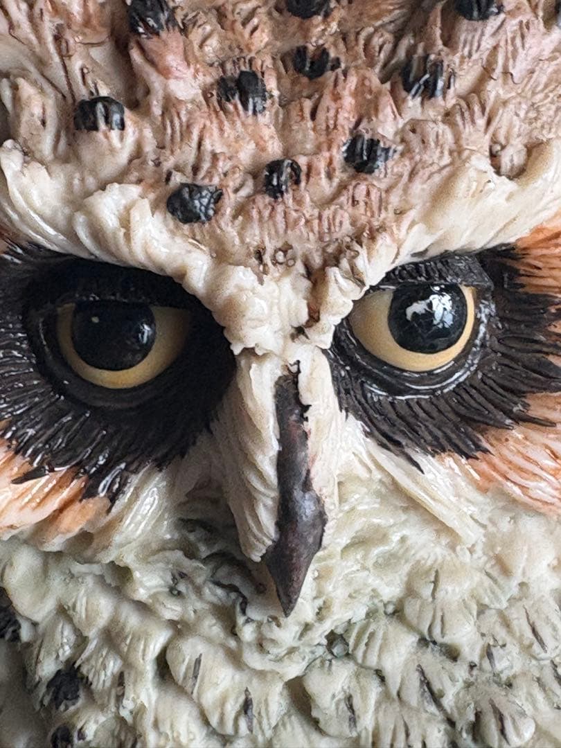 ワシミミズク　大きな置物　高さ57cm、18.8.kg フクロウ科　アンティーク