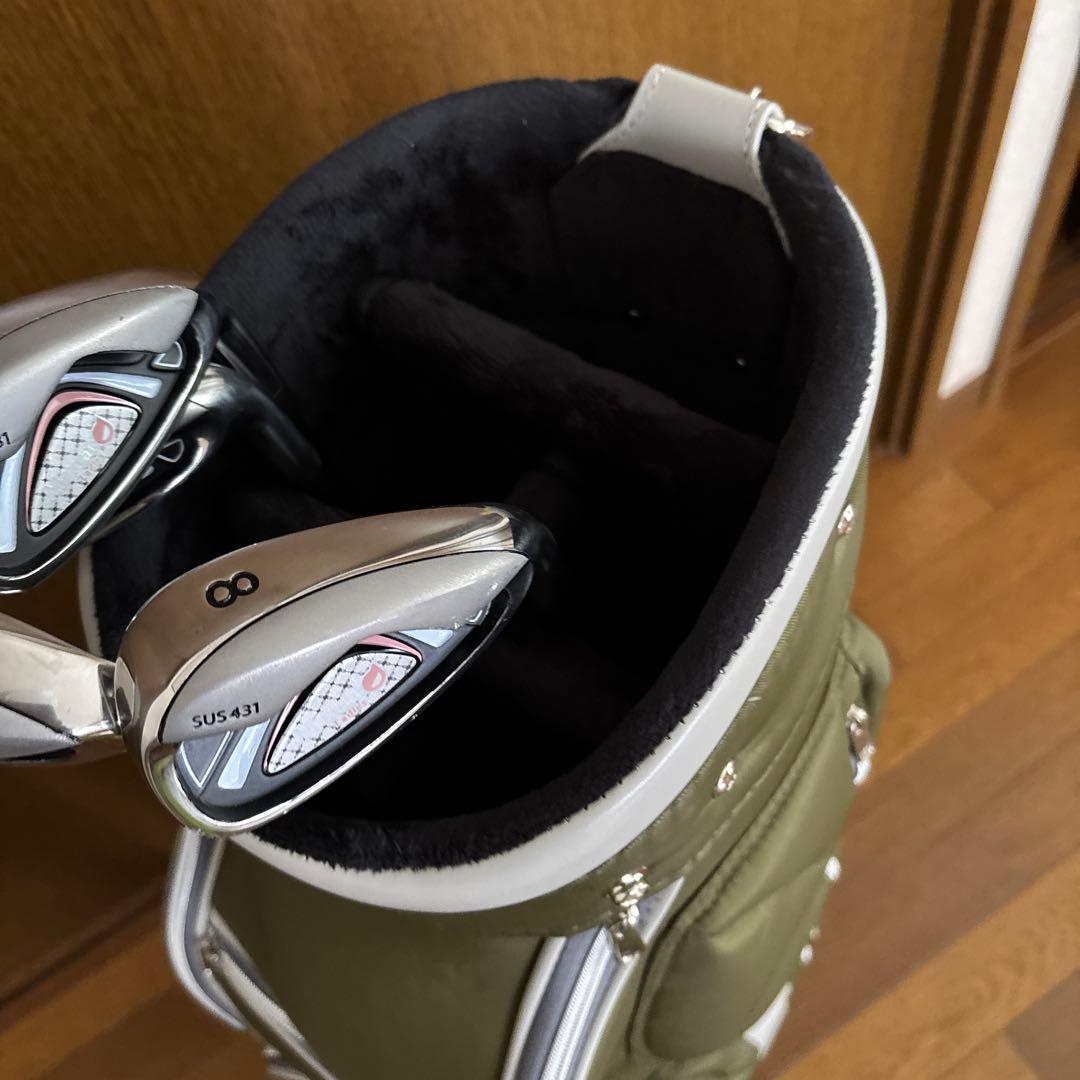 オリーブグリーン ゴルフバッグ 超軽量2.9k g