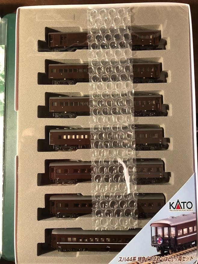 【未使用】KATO 10-390 スハ44系　つばめ・はと 7両　予備シール付
