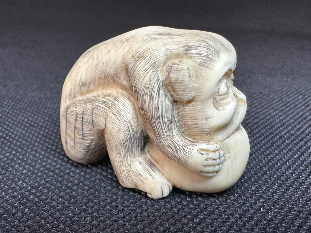 根付　アンティーク　歌舞伎　象牙調　彫刻 古美術品　 置物　細密細工　骨董