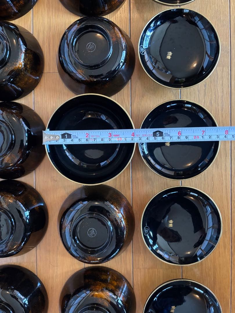 漆器 椀 10個セット 黒色 装飾あり