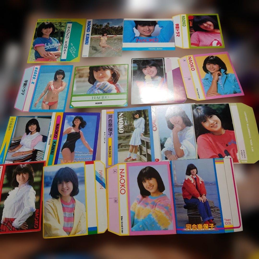 河合奈保子　雑誌の付録のカセットレーベル32枚セット