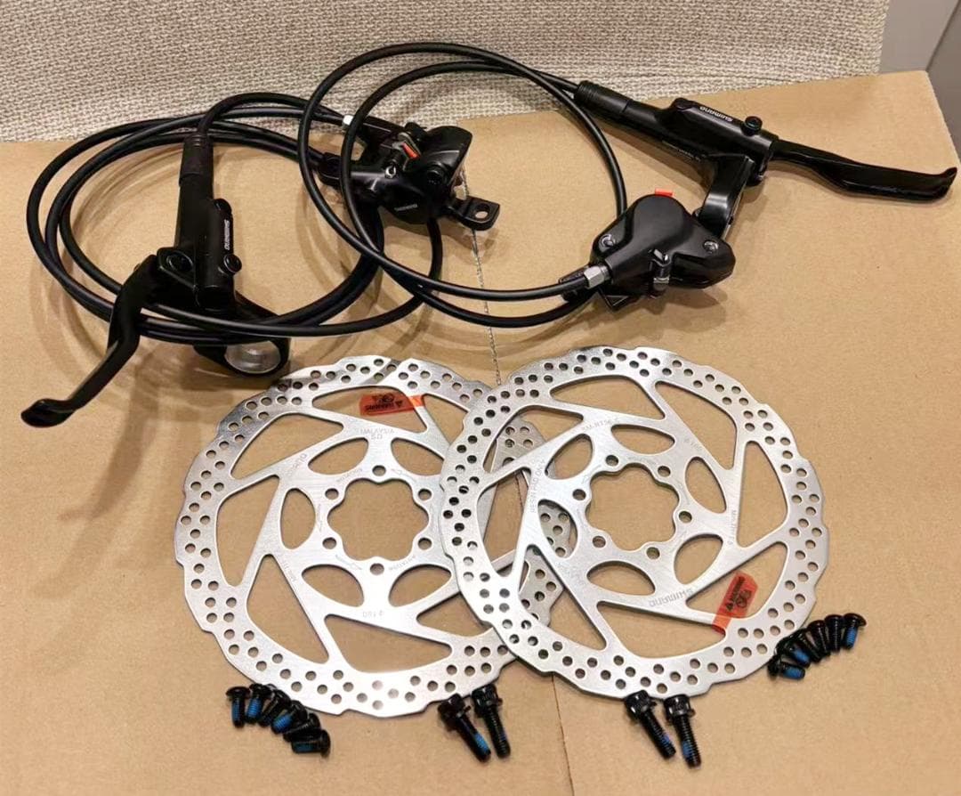 シマノMT200油圧ディスクブレーキ+RT56ローター180mm２枚セット