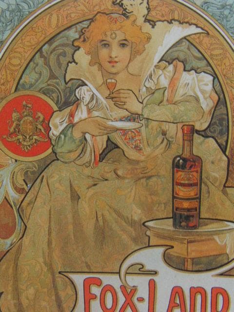 アルフォンス・ミュシャ、〈フォックスランド・ジャマイカ・ラム酒〉のポスター