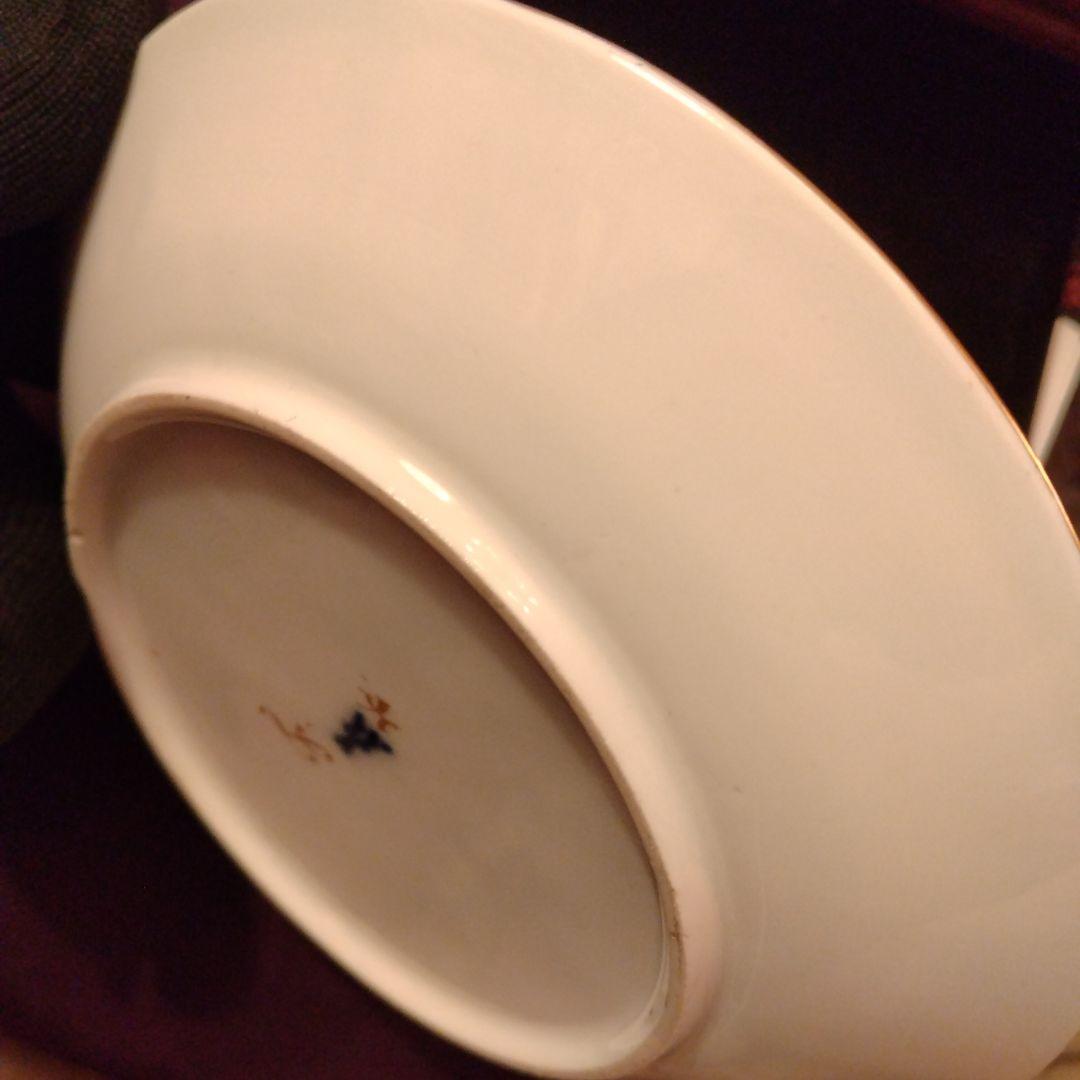 セール　希少　一級品　古マイセン　港湾図　14cm ボタン剣