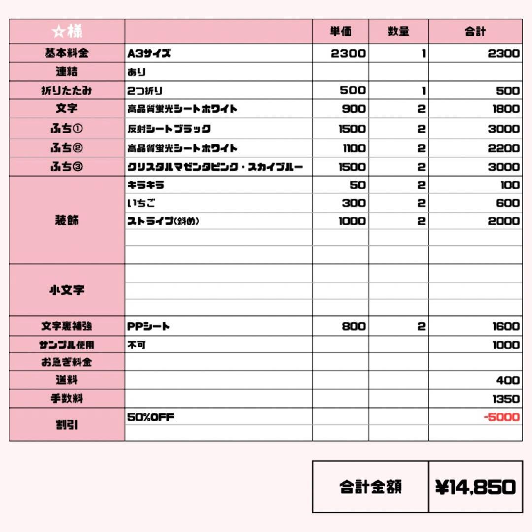 ☆【3/8発】うちわ文字 連結 文字パネル 団扇屋さん オーダー