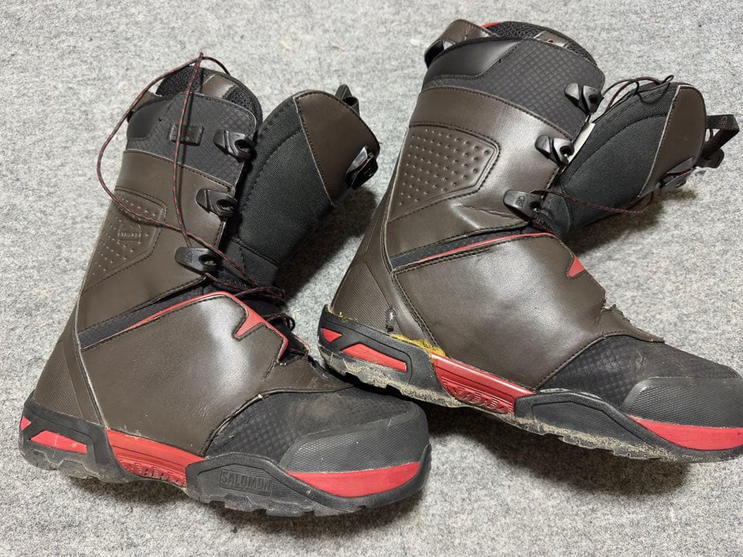 サロモン シナプス ワイド 28センチ ブラウン/レッド