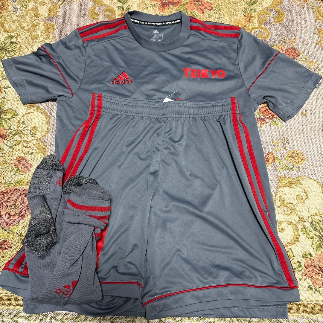 adidas 帝京第三ユニフォームアウェーセット　グレー