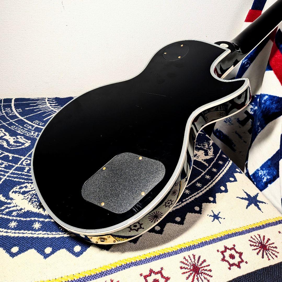 レスポールカスタム 左 レフティ エレキギター 黒金