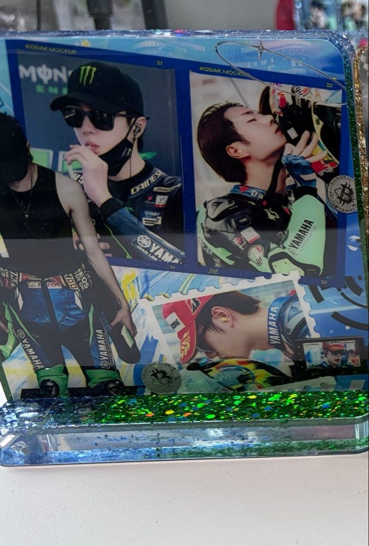 新作❣️王一博 2番スタジオ　新両面レジン九宫格玄関置物3点セット❣️確認用0201