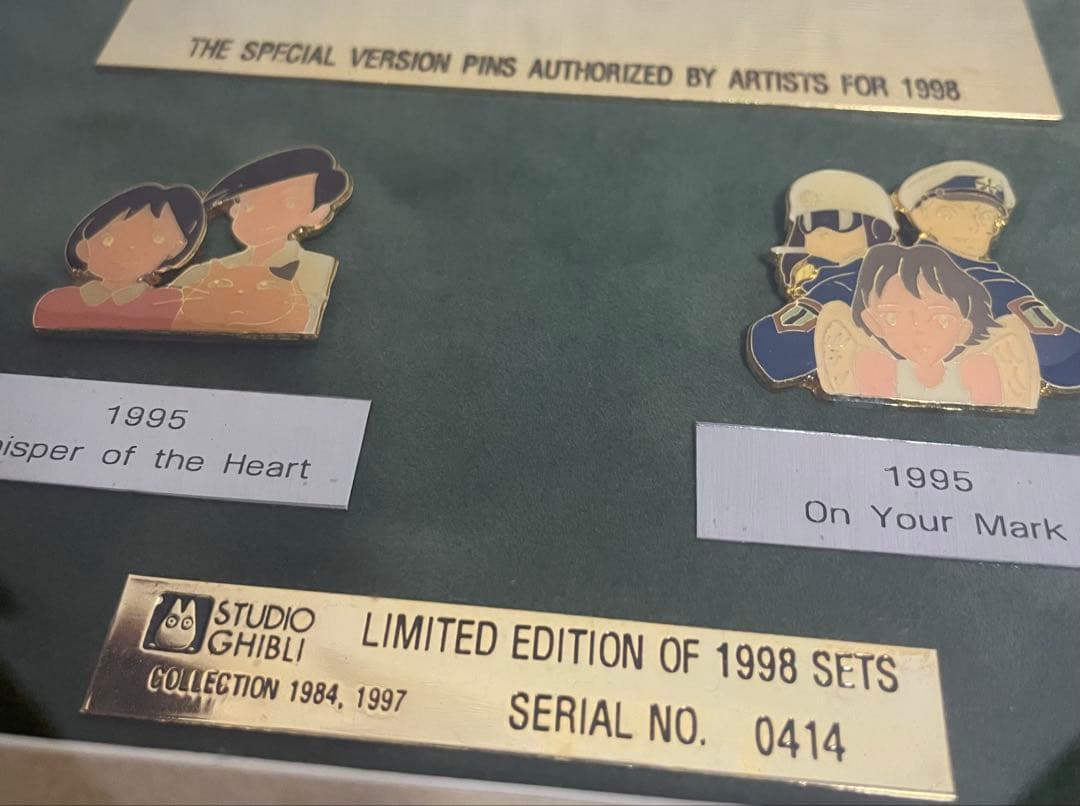 ジブリピンバッジセット額装　1998個限定　NO.0414 レアレトロ