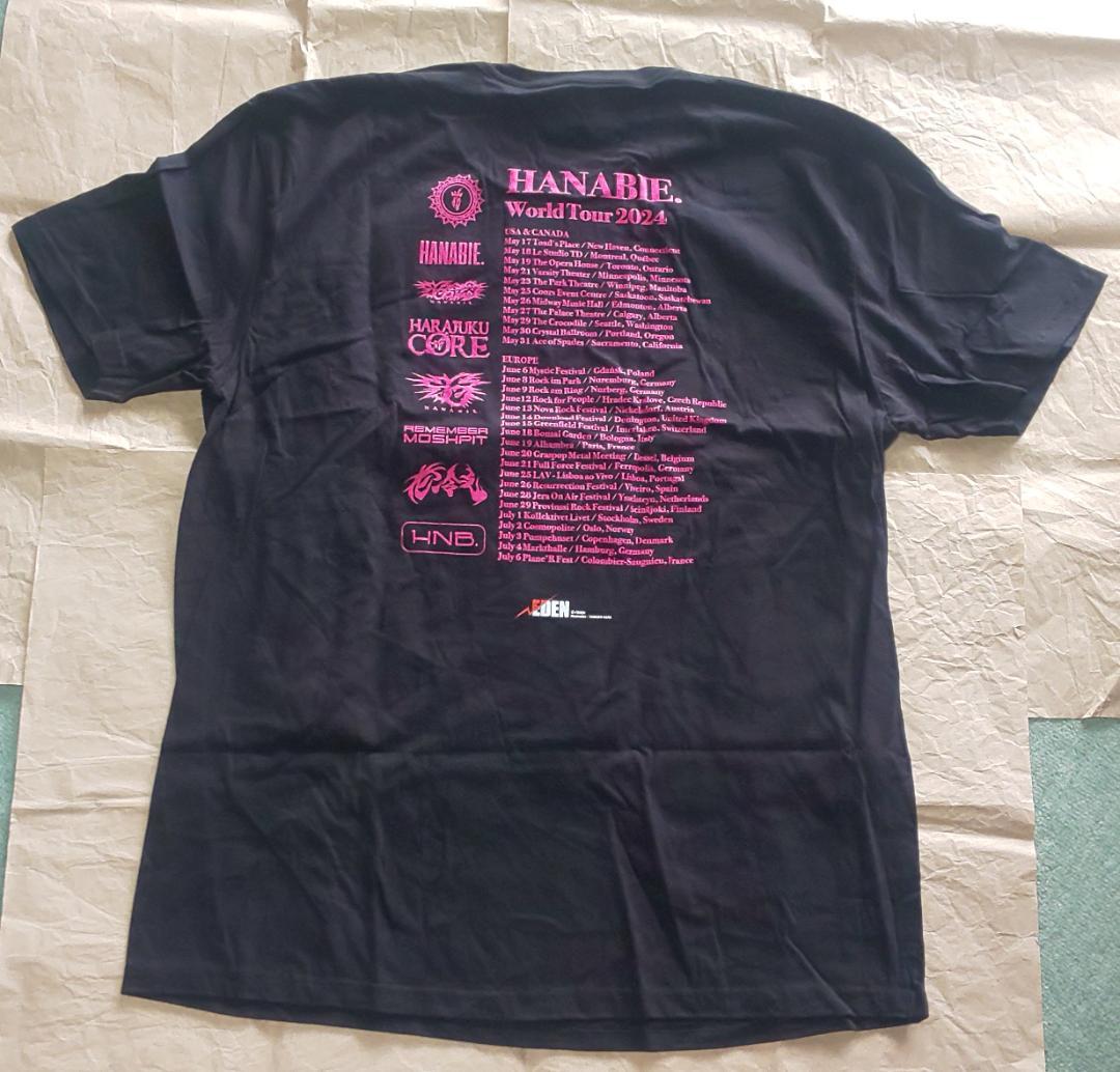未使用 花冷え。2024WorldTourTシャツXL HANABIE日本未販売