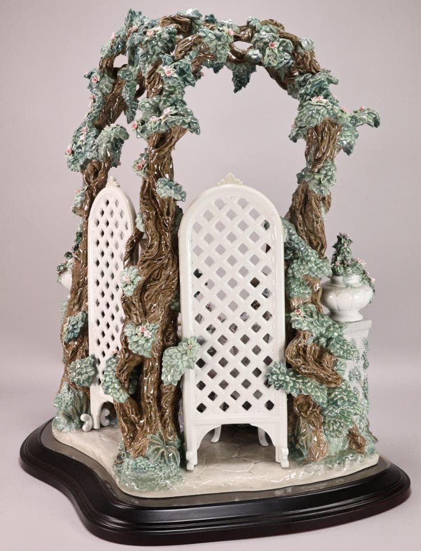 BK202 LLADRO　限定　387/2000体　テラスでお茶を　台座　保証書