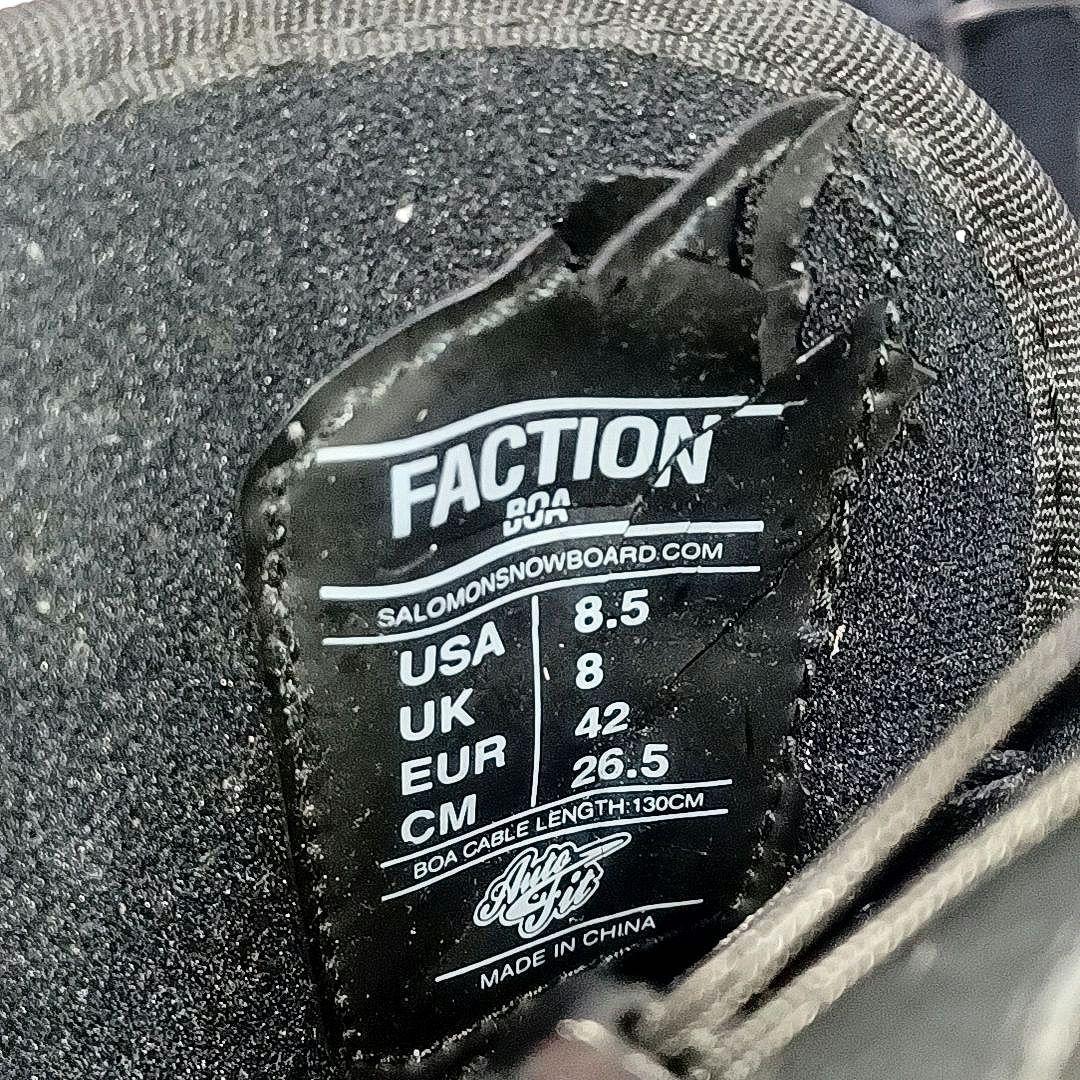 SALOMON サロモン FACTION BOA　スノーボードブーツ　ブラック