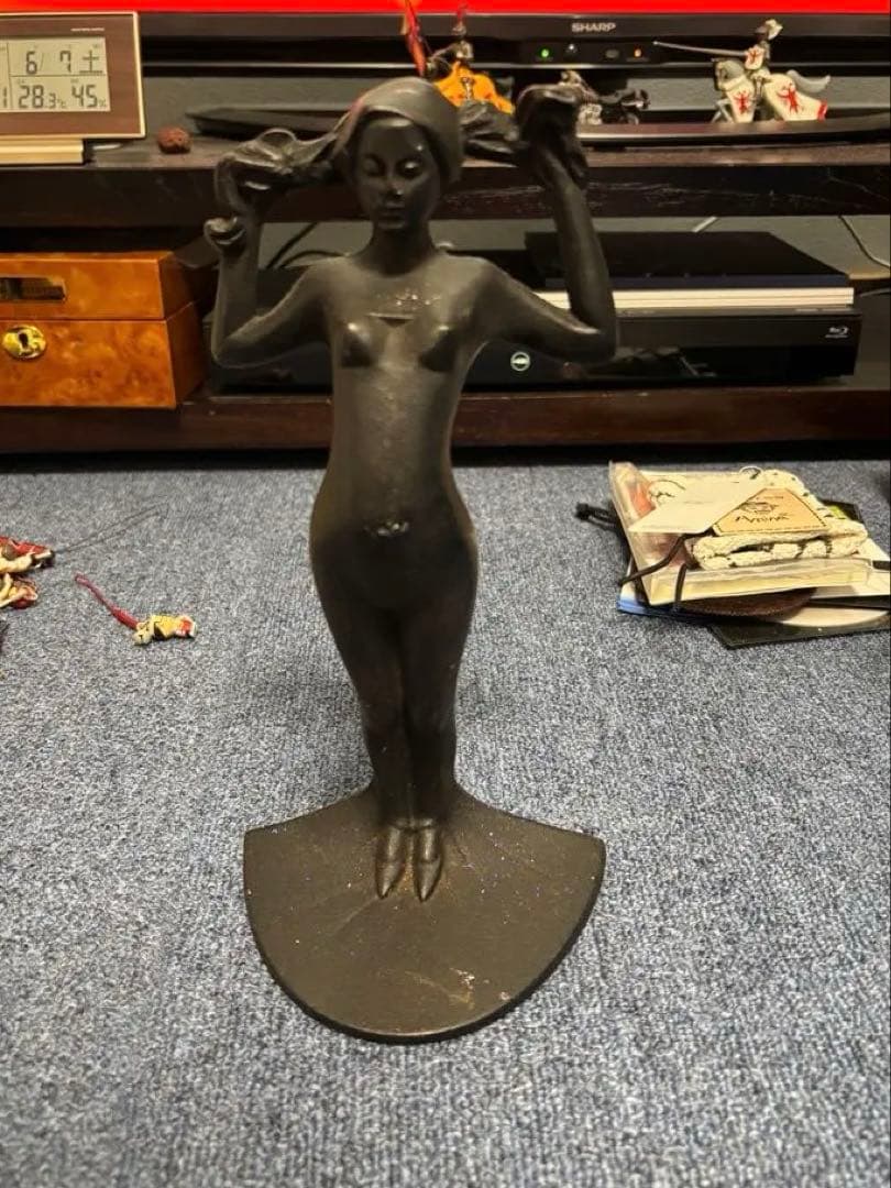 滝 錬太郎 北海道のいわね大橋モニュメントの姉妹像　アート　置物　限定価格　希少