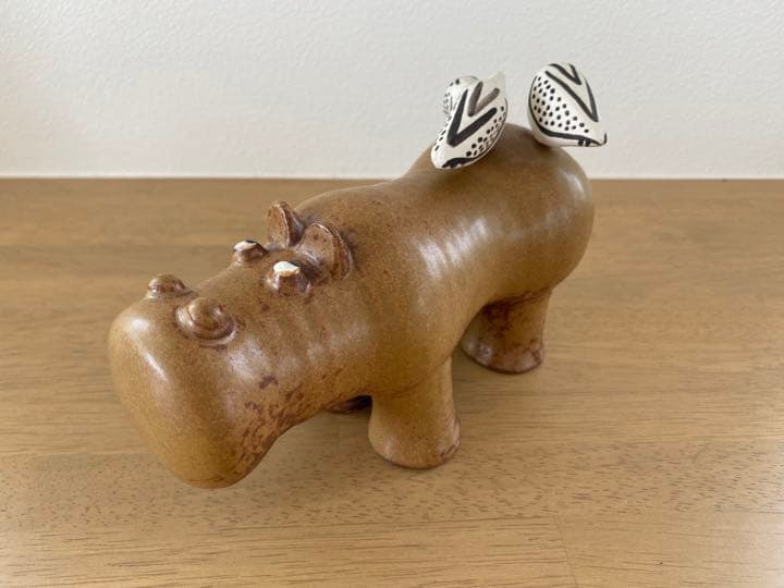 リサラーソン カバと小鳥 Lisa Larson