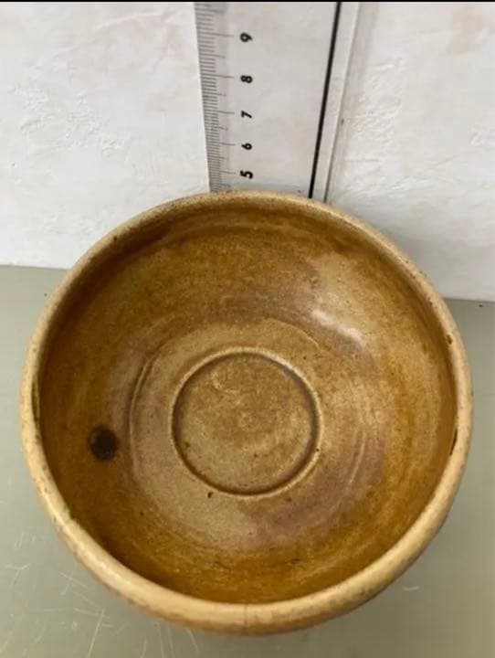 黄瀬戸 茶碗　アンティーク　 唐物　古美術品　コレクション骨董　江戸　青磁