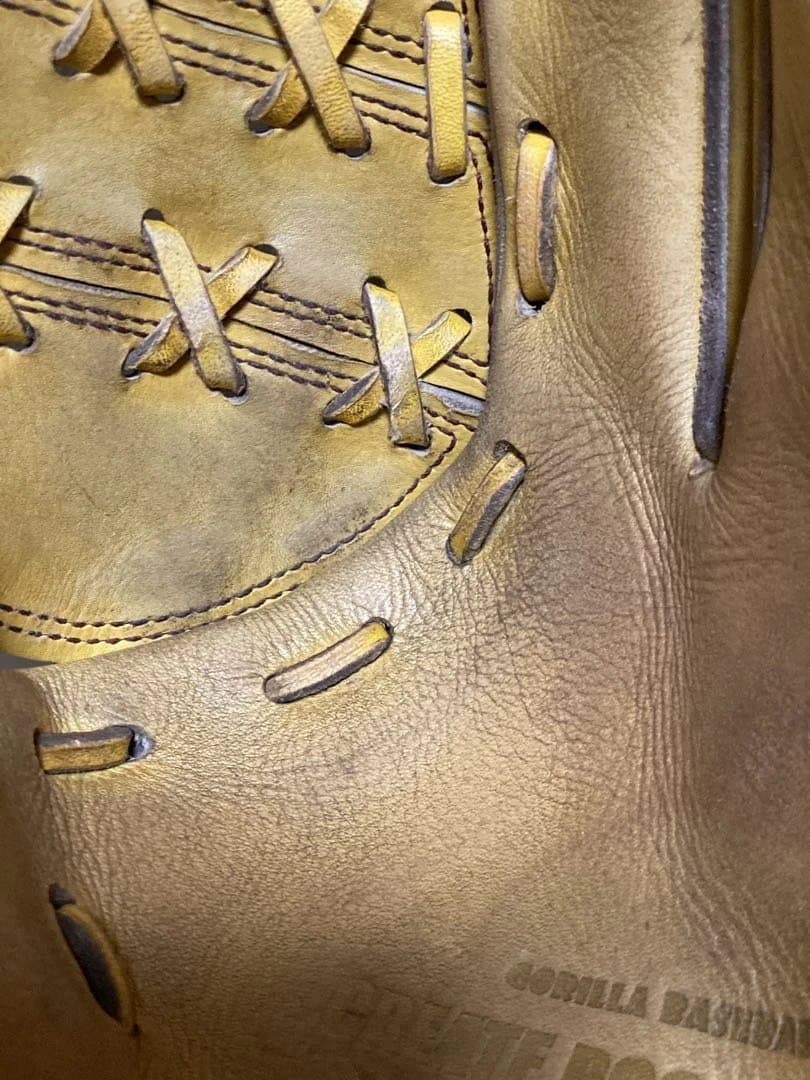 ごりら印の野球道具　硬式グローブ イエロー　30cm